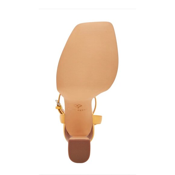 Katy Perry Womens Yellow Woven Block Heeled Sandals With Ankle Strap & Buckle Cl - Picture 6 of 6
